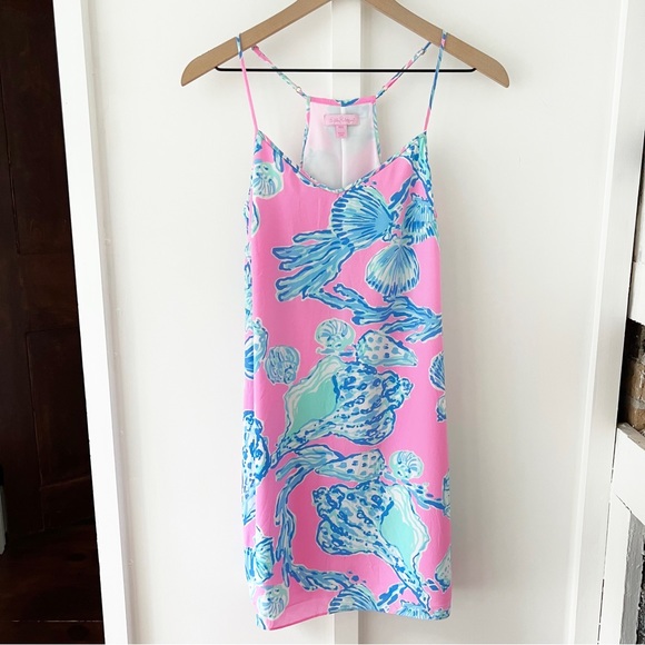 LILLY PULITZER pink dusk strappy silk slip dress - Picture 2 of 7